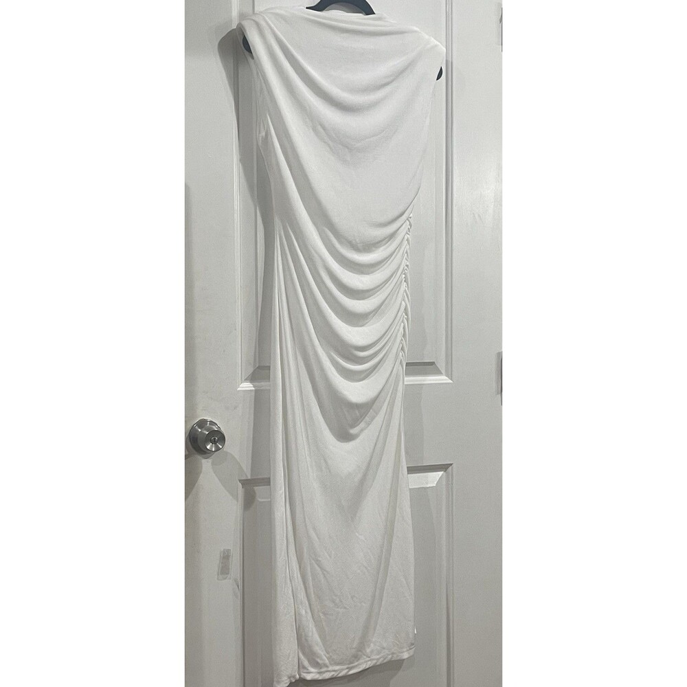 Fashion Nova white Laces Tied Maxi bodycon sexy Dress. Size-L NWT